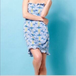 Lilly Pulitzer Franco Dress Worth Blue Butterfly size 4